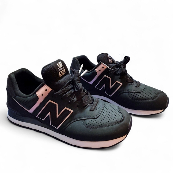 New Balance Shoes - New Balance 574 Sneakers Black Rose Womens Size 11.5
